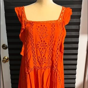 Free People FP One Priscilla Eyelet Mini Dress Size M
